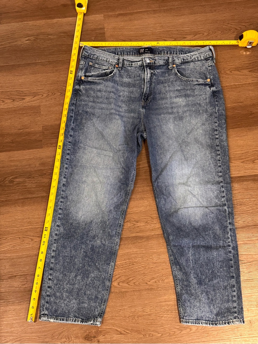 GAP '90s Loose High-Rise Jeans Acid Wash Medium Blue Denim Size 20 / 35R